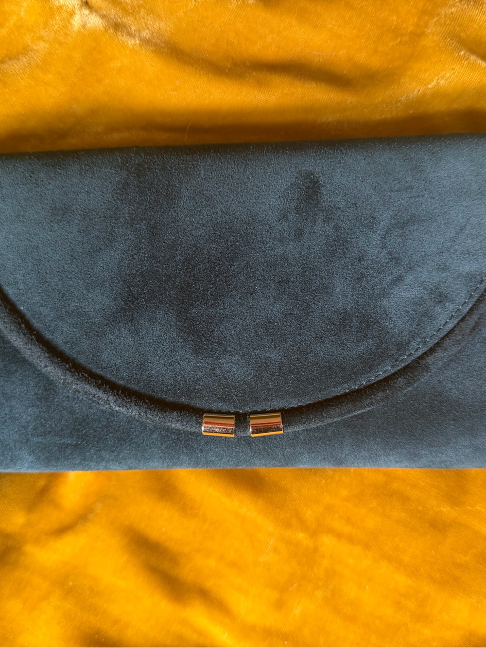 **RARE**Sezane (in Green) Suede Envelope Clutch - Elegant Women's clutch